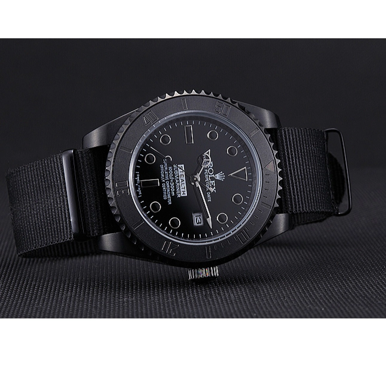 Aaa fake watches 621993 Black Submariner Stealth Rolex 0821